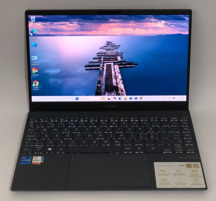 Ультрабук Б-клас Asus ZenBook UX325EA / 13.3" (1920x1080) OLED / Intel Core i7-1165G7 (4 (8) ядра по 2.8 - 4.7 GHz) / 16 GB DDR4 / 512 GB SSD NVMe / Intel Iris Xe Graphics / WebCam / Win 11 Home б/в - зображення 2