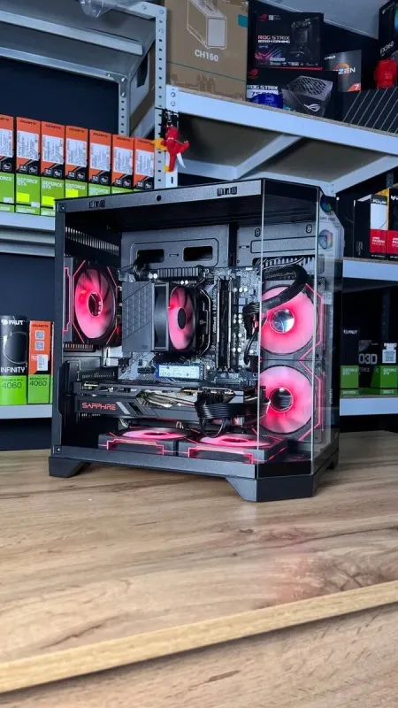 Збірка під замовлення: ігровий ПК Qube Crystal ARGB Black Tower / AMD Ryzen 5 5500 (6 (12) ядер по 3.6 - 4.2 GHz) / 32 GB DDR4 / 1000 GB SSD M.2 / AMD Radeon RX 6700 XT, 12 GB GDDR6, 192-bit / 650W б/в - зображення 3