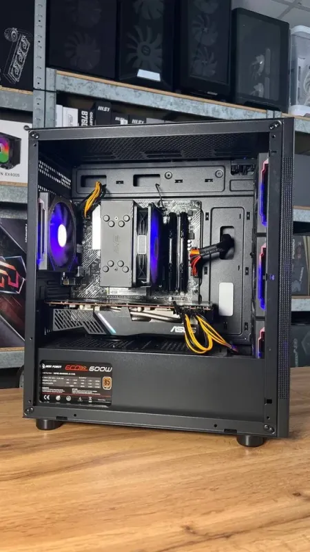 Збірка під замовлення: ігровий ПК Frontier Samburu Black Tower / AMD Ryzen 5 5500 (6 (12) ядер по 3.6 - 4.2 GHz) / 16 GB DDR4 / 500 GB SSD M.2 / AMD Radeon RX 5700, 8 GB GDDR6, 256-bit / 600W б/в - зображення 4