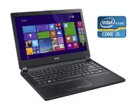 Ноутбук Б-клас Acer TravelMate P446-M / 14" (1920x1080) IPS / Intel Core i7-5500U (2 (4) ядра по 2.4 - 3.0 GHz) / 8 GB DDR3 / 256 GB SSD / Intel HD Graphics 5500 / WebCam / Win 10 Pro б/в