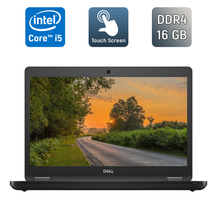 Ультрабук Б-клас Dell Latitude 5490 / 14" (1920x1080) IPS Touch / Intel Core i5-8250U (4 (8) ядра по 1.6 - 3.4 GHz) / 16 GB DDR4 / 192 GB SSD / Intel UHD Graphics 620 / WebCam / HDMI б/в - зображення 1