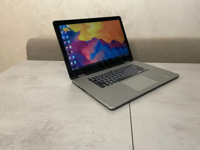Ноутбук-трансформер Dell Inspiron 7558 / 15.6" (1920x1080) IPS Touch / Intel Core i5-5200U (2 (4) ядра по 2.2 - 2.7 GHz) / 8 GB DDR3 / 256 GB SSD / Intel HD Graphics 5500 / WebCam / HDMI б/в - зображення 4