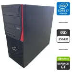 Комп'ютер Fujitsu Esprimo P720 E90 Tower / Intel Core i7-4790 (4 (8) ядра по 3,6 - 4,0 ГГц) / 16 ГБ DDR3 / 256 ГБ SSD / nVidia GeForce GT 730, 2 ГБ GDDR3, 64-біт / DVD-ROM б/в