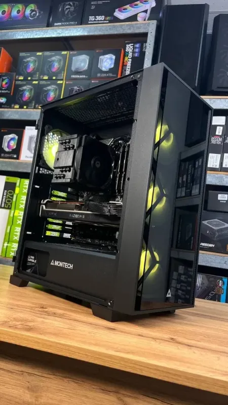Збірка під замовлення: ігровий ПК Montech Air 1000 Premium Black Tower / AMD Ryzen 5 7500F (6 (12) ядер по 3.7 - 5.0 GHz) / 32 GB DDR5 / 1000 GB SSD M.2 / AMD Radeon RX 6700 XT, 12 GB GDDR6, 192-bit / 750W б/в - зображення 5