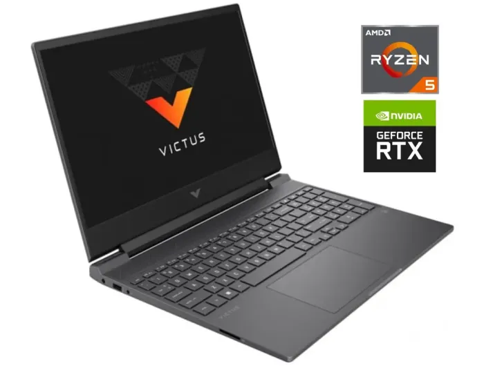 Ігровий ноутбук Б-клас HP Victus 15-fd2082wm / 15.6" (1920x1080) IPS / AMD Ryzen 5 8645HS (6 (12) ядер по 4.3 - 5.0 GHz) / 16 GB DDR5 / 512 GB SSD M.2 / nVidia GeForce RTX 4050, 6 GB GDDR6, 96-bit / WebCam / Win 11 Home б/в - зображення 1