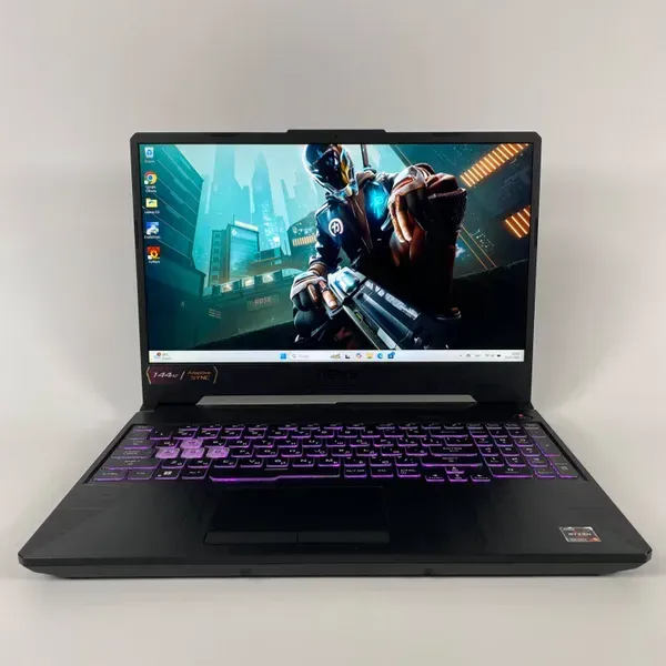 Ігровий ноутбук Asus TUF Gaming FA506N / 15.6" (1920x1080) IPS / AMD Ryzen 5 7535HS (6 (12) ядер по 3.3 - 4.55 GHz) / 16 GB DDR5 / 512 GB SSD / nVidia GeForce RTX 2050, 4 GB GDDR6, 64-bit / WebCam / HDMI б/в - зображення 2