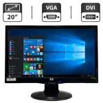 Монітор Б-клаc HP S2031a / 20" (1600x900) TN / VGA, DVI / Вбудовані колонки 2x 2W + Кабель живлення б/в