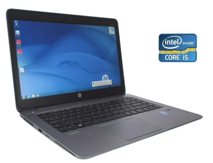 Ультрабук Б-клас HP EliteBook Folio 1040 G1 / 14" (1920x1080) IPS / Intel Core i5-4300U (2 (4) ядра по 1.9 - 2.9 GHz) / 4 GB DDR3 / 240 GB SSD / Intel HD Graphics 4400 / WebCam / Win 10 Pro б/в - зображення 1