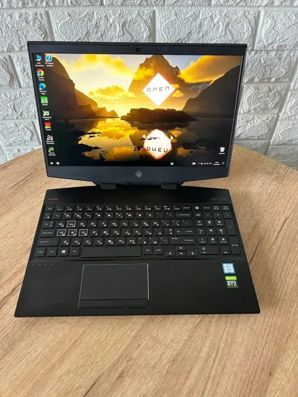 Ігровий ноутбук Б-клас HP Omen 15-dh1053nr / 15.6" (1920x1080) IPS / Intel Core i7-9750H (6 (12) ядер по 2.6 - 4.5 GHz) / 16 GB DDR4 / 512 GB SSD NVMe / nVidia GeForce RTX 2060, 6 GB GDDR6, 192-bit / WebCam б/в - зображення 2