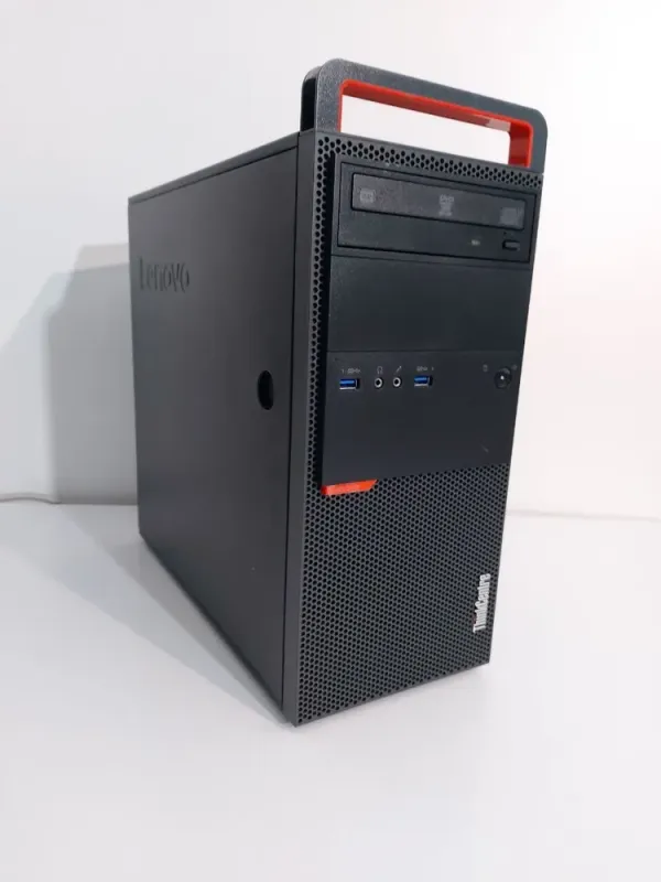Комплект: Lenovo ThinkCentre M800 Tower / Intel Core i5-6500 (4 ядра по 3.2 - 3.6 GHz) / 16 GB DDR4 / 128 GB SSD + 512 GB SSD / nVidia GeForce GTX 1050 Ti, 4 GB GDDR5, 128-bit / DVD-ROM + Монітор LG 24MB37PM-B / 24" (1920x1080) IPS + Кабелі DVI та жив б/в - зображення 3