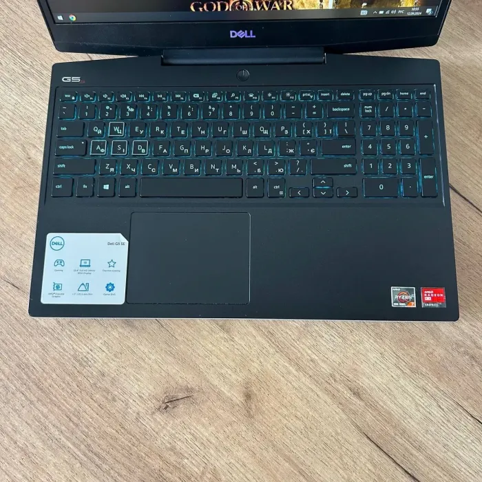 Ігровий ноутбук Б-клас Dell G5 SE 5505 / 15.6" (1920x1080) IPS / AMD Ryzen 7 4800H (8 (16) ядер по 2.9 - 4.2 GHz) / 8 GB DDR4 / 512 GB SSD / AMD Radeon RX 5600M, 6 GB GDDR6, 192-bit / WebCam б/в - зображення 7