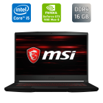 Ігровий ноутбук MSI GF63 Thin 11SC / 15,6" (1920x1080) IPS / Intel Core i5-11400H (6 (12) ядер по 2,7 - 4,5 ГГц) / 16 ГБ DDR4 / 512 ГБ SSD / nVidia GeForce GTX 1650 Max-Q, 4 ГБ GDDR5, 128-біт / Веб-камера / HDMI б/в