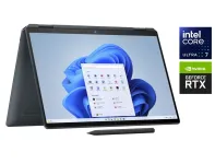 Ігровий ноутбук-трансформер HP Spectre x360 2-in-1 Laptop / 16" (2880x1800) OLED Touch / Intel Core Ultra 7 155H (16 (22) ядер по 1.4 - 4.8 GHz) / 16 GB DDR5 / 2000 GB SSD M.2 NVMe / nVidia GeForce RTX 4050, 6 GB GDDR6, 96-bit / WebCam / Win 11 Pro