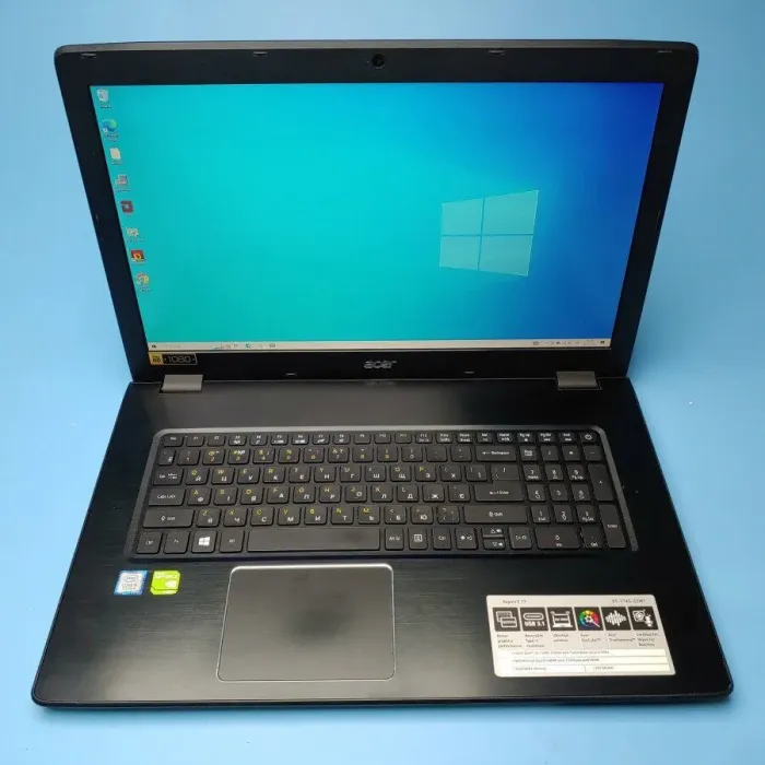 Ігровий ноутбук Acer Aspire E5-774G-52W1 / 17.3" (1920x1080) TN / Intel Core i5-7200U (2 (4) ядра по 2.5 - 3.1 GHz) / 8 GB DDR4 / 256 GB SSD / nVidia GeForce 940MX, 2 GB DDR3, 64-bit / WebCam / Win 10 Home б/в - зображення 8