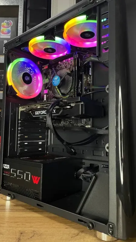 Ігровий ПК 1stPlayer BlackTower / Core i5-10400F (6(12) ядер по 2.9-4.3 GHz) / 16GB DDR4 / 500GB SSD / GeForce GTX 1660 Super, 6GB GDDR6, 192-bit / HDMI / 550W NEW б/в - зображення 4