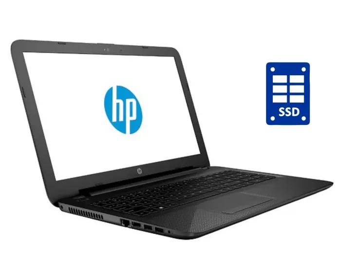 Ноутбук Б-клас HP 15-ay043no / 15.6" (1920x1080) TN / Intel Pentium N3710 (4 ядра по 1.6 - 2.56 GHz) / 8 GB DDR3 / 128 GB SSD / Intel HD Graphics 405 / WebCam / DVD-ROM / Win 10 Home б/в - зображення 1