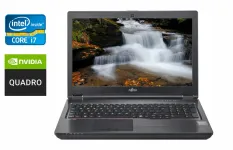 Мобільна робоча станція Fujitsu Celsius H7510 / 15.6" (1920x1080) IPS / Intel Core i7-10850H (6 (12) ядер по 2.7 - 5.1 GHz) / 16 GB DDR4 / 512 GB SSD / nVidia Quadro T1000, 4 GB GDDR6, 128-bit / WebCam / HDMI б/в
