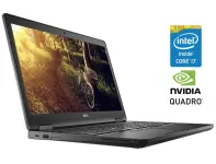 Мобільна робоча станція Dell Precision 3520 / 15.6" (1366x768) TN / Intel Core i7-7700HQ (4 (8) ядра по 2.8 - 3.8 GHz) / 16 GB DDR4 / 256 GB SSD M.2 / nVidia Quadro M620, 2 GB GDDR5, 128-bit / WebCam / Win 10 Pro б/в