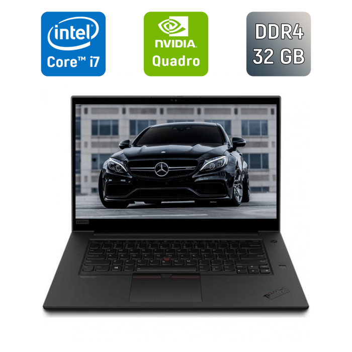 Мобільна робоча станція Lenovo ThinkPad P1 Gen 3 / 14" (1920x1080) IPS / Intel Core i7-10750H (6 (12) ядер по 2,6 - 5,0 ГГц) / 32 ГБ DDR4 / 1000 ГБ SSD / nVidia Quadro T2000 Max-Q, 4 ГБ GDDR5, 128-біт / Веб-камера / Windows 10 б/в - зображення 1