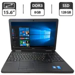 Ноутбук Б-клас Dell Latitude E5540 / 15.6" (1366x768) TN / Intel Core i5-4210U (2 (4) ядра по 1.7 - 2.7 GHz) / 8 GB DDR3 / 128 GB SSD / Intel HD Graphics 4400 / WebCam б/в