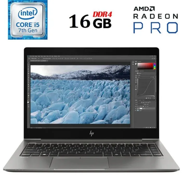 Мобільна робоча станція Б-клас HP ZBook 14u G5 / 14" (1920x1080) IPS / Intel Core i5-7200U (2 (4) ядра по 2.5 - 3.1 GHz) / 16 GB DDR4 / 256 GB SSD M.2 / AMD Radeon Pro WX 3100, 2 GB GDDR5, 128-bit / HDMI б/в - зображення 1