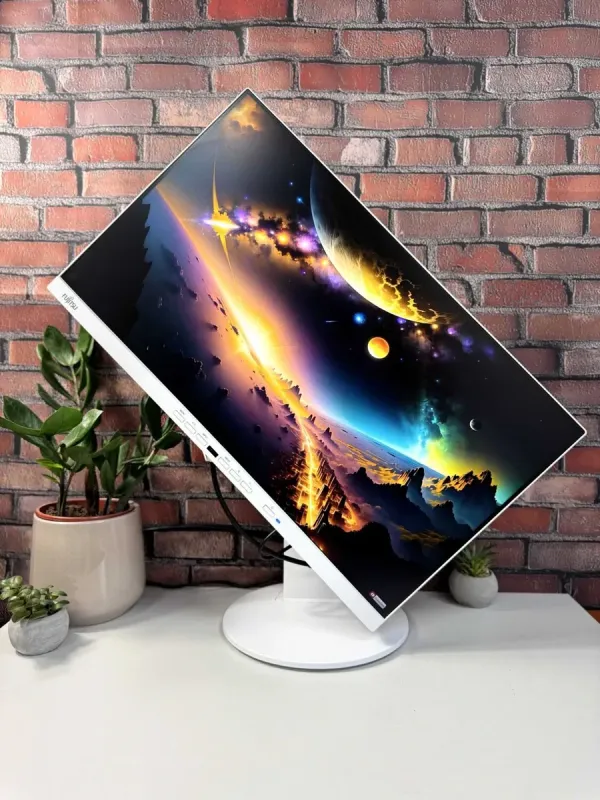 Монітор Fujitsu P24-9T / 24" (1920x1080) IPS / VGA, HDMI, DisplayPort, USB-Type-C, USB-Hub, Audio / Вбудовані колонки 2x 2W / VESA 100x100 б/в - зображення 3