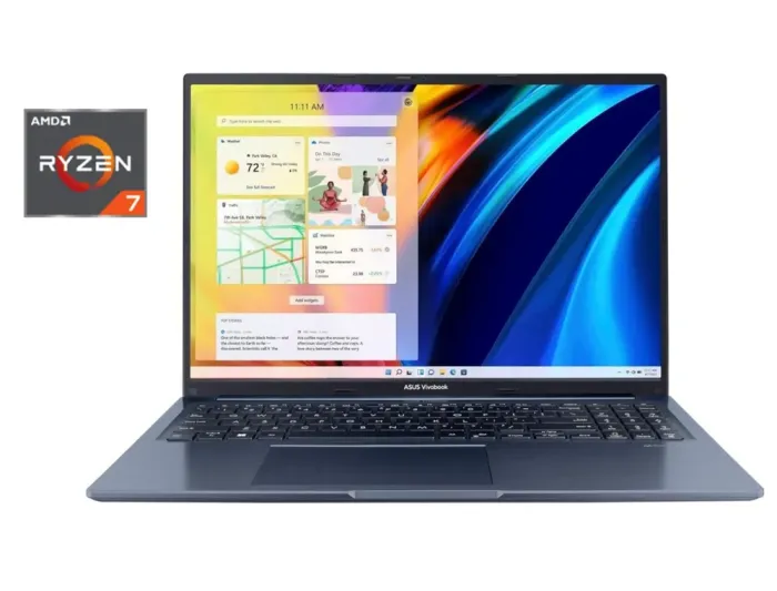 Ультрабук Asus Vivobook 16X M1603QA-DH71-CA / 16" (1920x1200) IPS / AMD Ryzen 7 5800H (8 (16) ядер по 3.2 - 4.4 GHz) / 12 GB DDR4 / 512 GB SSD / AMD Radeon RX Vega 8 Graphics / WebCam / Win 11 Home б/в - зображення 1