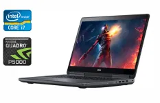 Мобільна робоча станція Dell Precision 7710 / 17.3" (3840x2160) IPS / Intel Core i7-6820HQ (4 (8) ядра по 2.7 - 3.6 GHz) / 64 GB DDR4 / 1000 GB SSD / nVidia Qua 256-bit / WebCam / Windows 10 б/в