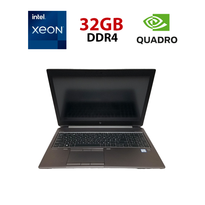 Мобільна робоча станція HP zBook Studio G5 / 15,6" (1920x1080) IPS / Intel Xeon E-2176M (6 (12) ядер по 2,7 - 4,4 ГГц) / 32 ГБ DDR4 / 256 ГБ SSD NVMe / nVidia Quadro P2000, 4 ГБ GDDR5, 128-біт / WebCam / Win 10 Lic б/в - зображення 1