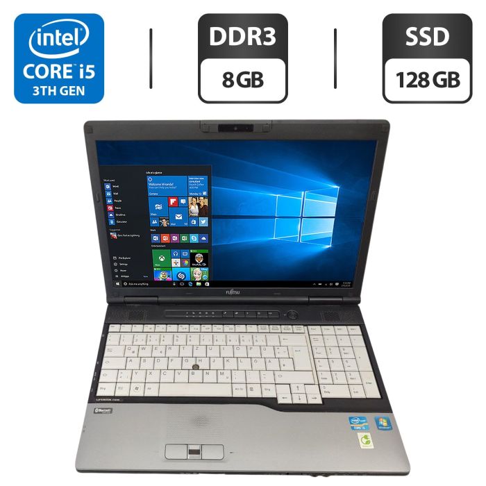Ноутбук Fujitsu LifeBook E782 / 15.6" (1600x900) TN / Intel Core i5-3210M (2 (4) ядра по 2.5 - 3.1 GHz) / 8 GB DDR3 / 128 GB SSD / Intel HD Graphics 4000 / WebCam б/в - зображення 1