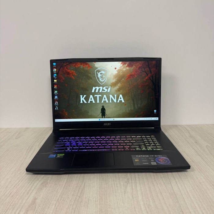 Ігровий ноутбук MSI Katana 17 B13VGK / 17,3" (1920x1080) IPS / Intel Core i7-13620H (10 (16) ядер по 3,6 - 4,9 ГГц) / 16 ГБ DDR5 / 1000 ГБ SSD M.2 / nVidia GeForce RTX 4070, 8 ГБ GDDR6, 128-біт / Веб-камера б/в - изображение 2