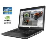 Мобільна робоча станція HP ZBook 17 G3 / 17,3" (1600x900) TN / Intel Core i5-6440HQ (4 ядра по 2,6 - 3,5 ГГц) / 8 ГБ DDR4 / 128 ГБ SSD + 750 ГБ HDD / nVidia Quadro М1000M, 2 ГБ DDR3, 128-біт / WebCam / Win 10 Pro б/в