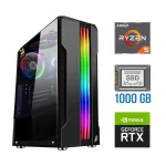 Ігровий ПК Tower / AMD Ryzen 5 3600 (6(12) ядер по 3.6-4.2 GHz) / 32 GB DDR4 / 1000 GB SSD / nVidia GeForce RTX 4060, 8 GB GDDR6, 128-bit