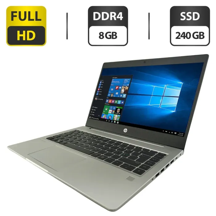 Ультрабук HP ProBook 440 G6 / 14" (1920x1080) IPS / Intel Core i5-8250U (4 (8) ядра по 1.6 - 3.4 GHz) / 8 GB DDR4 / 240 GB SSD / Intel HD Graphics 620 / WebCam б/в - зображення 1