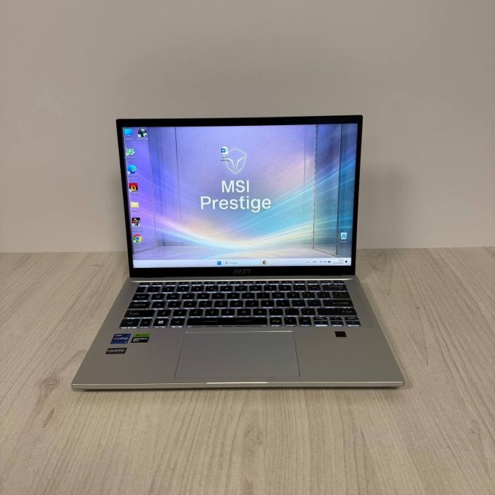 Ігровий ультрабук MSI Prestige 14 H B13UCX / 14" (1920x1200) IPS / Intel Core i9-13900H (14 (20) ядер по 2,6 - 5,4 ГГц) / 32 ГБ DDR5 / 512 ГБ SSD NVMe / nVidia GeForce RTX 2050, 4 ГБ GDDR6, 64-біт / WebCam б/в - зображення 2