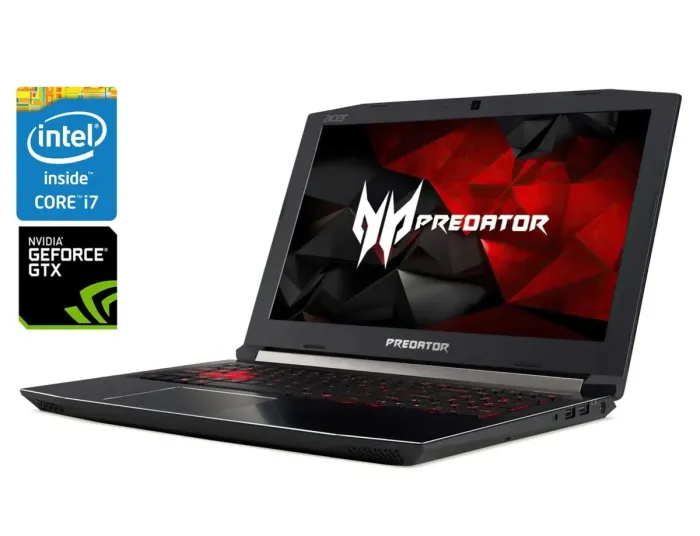 Ігровий ноутбук Б-клас Acer Predator Helios 300 PH315-51 / 15.6" (1920x1080) IPS / Intel Core i7-8750H (6 (12) ядер по 2.2 - 4.1 GHz) / 16 GB DDR4 / 256 GB SSD / nVidia GeForce GTX 1060, 6 GB GDDR5, 192-bit / WebCam б/в - зображення 1