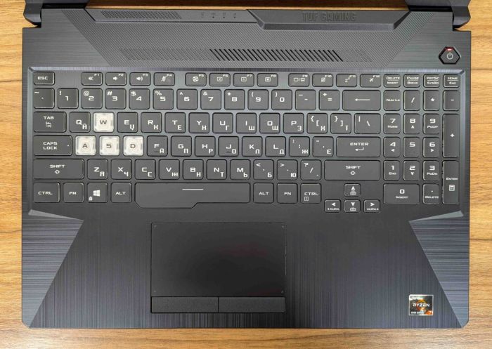 Ігровий ноутбук Asus TUF 506QE / 15.6" (1920x1080) IPS / AMD Ryzen 7 5800H (8 (16) ядер по 3,2 - 4,4 ГГц) / 16 ГБ DDR4 / 1000 ГБ SSD / nVidia GeForce RTX 3050 Ti, 4 ГБ GDDR6, 128-bit / WebCam / Windows 11 б/в - зображення 3