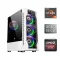 Ігровий ПК 1stPlayer White ATX / AMD Ryzen 5 2600 (6 (12) ядер 3,4 - 3,9 ГГц) / 16 ГБ DDR4 / 128 ГБ SSD + 1000 ГБ HDD / AMD Radeon RX 570, 8 ГБ GDDR5, 256-біт / 500 Вт / Asus Prime A520M-K б/в