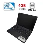 Ноутбук Acer Aspire ES1-512 / 15.6" (1366x768) TN / Intel Pentium N3540 (4 ядра по 2.16 - 2.66 GHz) / 4 GB DDR3 / 500 GB HDD / Intel HD Graphics / WebCam б/в