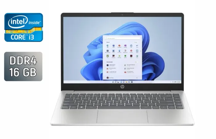 Ультрабук HP 14-ep0033cl / 14" (1920x1080) IPS / Intel Core i3-1315U (6 (8) ядер по 3.3 - 4.5 GHz) / 16 GB DDR4 / 512 GB SSD / Intel UHD Graphics / WebCam / Windows 11 б/в - зображення 1
