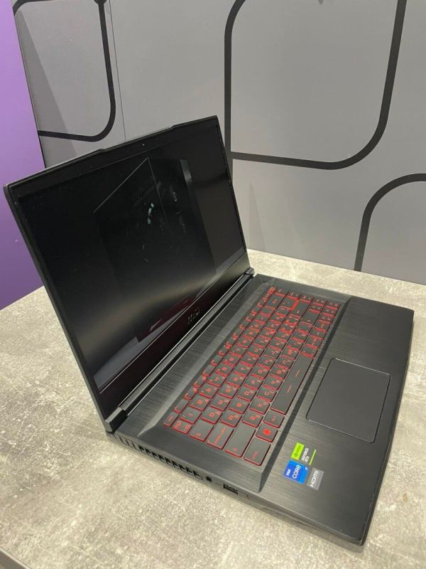 Ігровий ноутбук MSI Thin GF63 12VE-1643NEU / 15.6" (1920x1080) IPS / Intel Core i7-12650H (10 (16) ядер по 3.5 - 4.7 GHz) / 16 GB DDR4 / 512 GB SSD / nVidia GeForce RTX 4060, 8 GB GDDR6, 128-bit / WebCam б/в - зображення 3