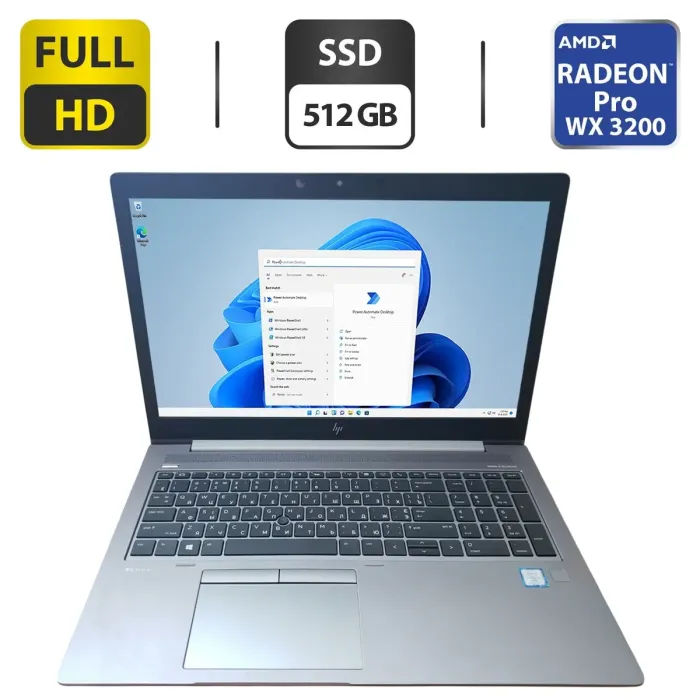 Мобільна робоча станція Б-класу HP ZBook 15u G6 / 15,6" (1920x1080) IPS / Intel Core i7-8665U (4 (8) ядра по 1.9 - 4.8 GHz) / 16 GB DDR4 / 512 GB SSD / AMD Radeon Pro WX 3200, 4 GB GDDR5, 128-bit / WebCam б/в - зображення 1