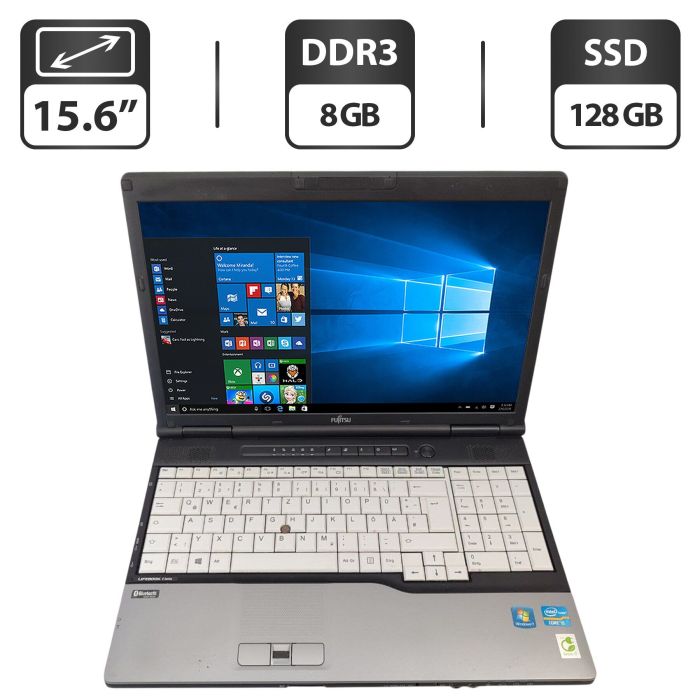 Ноутбук Fujitsu LifeBook E752 / 15.6" (1600x900) TN / Intel Core i5-3230M (2 (4) ядра по 2.6 - 3.2 GHz) / 8 GB DDR3 / 128 GB SSD / Intel HD Graphics 4000 б/в - зображення 1