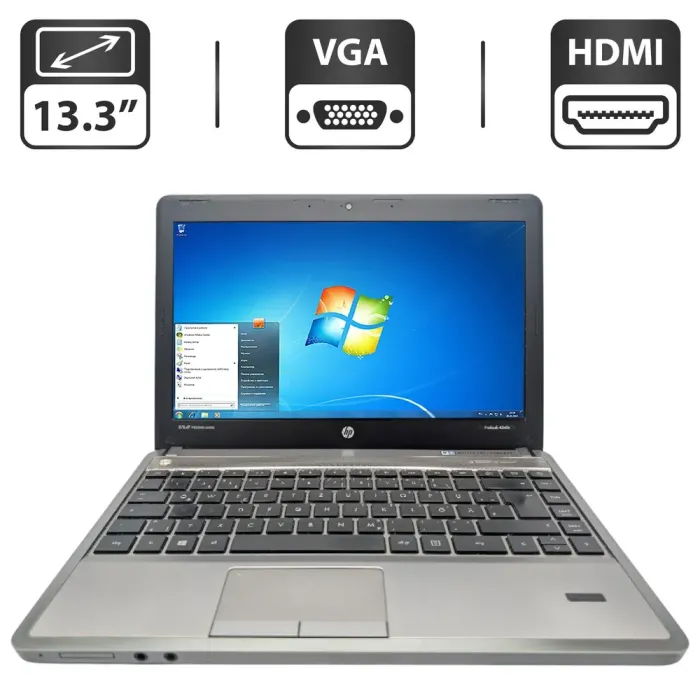 Ноутбук HP ProBook 4340s / 13.3" (1366x768) TN / Intel Core i3-3110M (2 (4) ядра по 2.4 GHz) / 8 GB DDR3 / 750 GB HDD / Intel HD Graphics 4000 / WebCam б/в - зображення 1