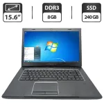 Ноутбук Dell Vostro 3550 / 15.6" (1366x768) TN / Intel Core i5-2410M (2 (4) ядра по 2.3 - 2.9 GHz) / 8 GB DDR3 / 240 GB SSD / Intel HD Graphics 3000 / WebCam / DVD-ROM / АКБ не тримає б/в