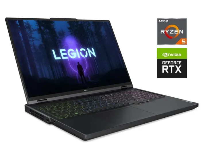 Ігровий ноутбук Lenovo Legion 5 Pro 16ARX8 / 16" (2560x1600) IPS / AMD Ryzen 5 7645HX (6 (12) ядер по 4.0 - 5.0 GHz) / 16 GB DDR5 / 512 GB SSD M.2 / nVidia GeForce RTX 4050, 6 GB GDDR6, 96-bit / WebCam / Win 11 Home б/в - зображення 1
