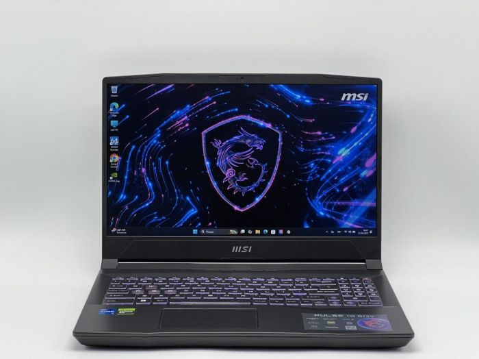Ігровий ноутбук MSI Pulse 15 B13VGK / 15.6" (1920x1080) IPS / Intel Core i7-13700H (14 (20) ядер по 2.4 - 5.0 GHz) / 32 GB DDR5 / 960 GB SSD / nVidia GeForce RTX 4070, 8 GB GDDR6, 128-bit / WebCam б/в - зображення 2