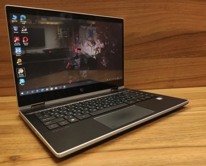 Ноутбук-трансформер HP Pavilion X360m 14m-cd / 14" (1366x768) TN Touch / Intel Core i3-8130U (2 (4) ядра по 2.2 - 3.4 GHz) / 8 GB DDR4 / 240 GB SSD / Intel UHD Graphics 620 / WebCam  б/в - зображення 4