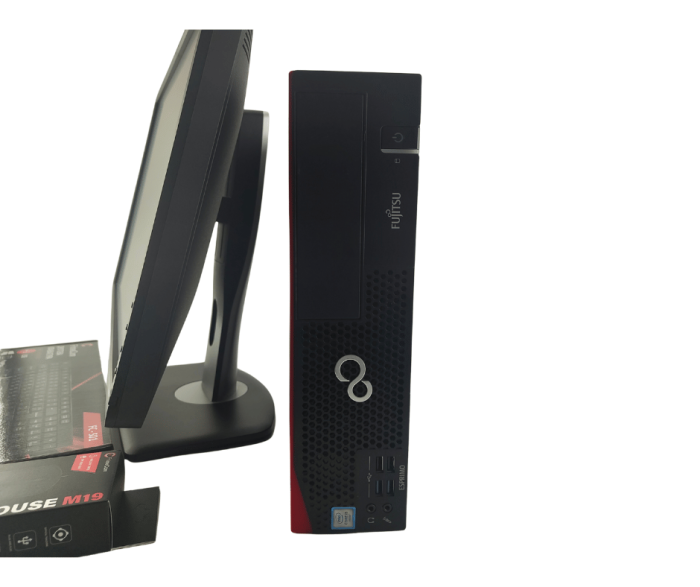 Комплект ПК: комп'ютер Fujitsu Esprimo D556 E90 SFF / Intel Core i3-6100 (2 (4) ядра по 3,7 ГГц) / 16 ГБ DDR4 / 240 ГБ SSD / Intel HD Graphics 530 + Монітор 24" (1920x1080) TN б/в - зображення 3