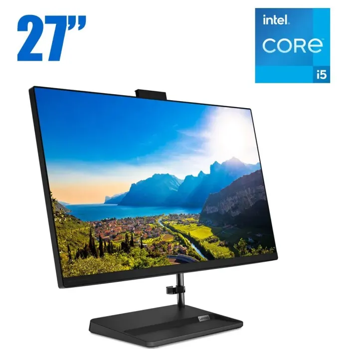 Моноблок Lenovo IdeaCentre 3 27ITL6 All-in-One / 27" (1920x1080) IPS / Intel Core i5-1135G7 (4 (8) ядер 2,4 - 4,2 ГГц) / 16 ГБ DDR4 / 512 ГБ SSD M.2 / Intel Iris Xe Graphics / WiFi / Web-камера / Win 11 Home б/в - зображення 1